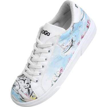 Imagem de DOGO Tênis feminino branco – Tênis feminino feito à mão, couro vegano e design exclusivo, sapatos confortáveis para mulheres, tênis Ace, Lago Di Como, 38