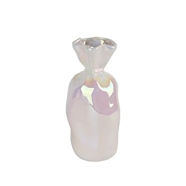 Imagem de Vasos para flores, vaso de cerâmica colorido, decoração de mesa, vasos de flores de cor gradiente, arranjos de flores, decoração moderna, vasos florais hidropônicos, adequado para lareira, quarto