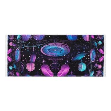 Imagem de Wassud Capas coloridas para lavadora e secadora de sonhos, protetor de lavadora com sacos de armazenamento, capa de geladeira à prova de poeira com bolsos para lavanderia doméstica, cozinha, 120 x 55