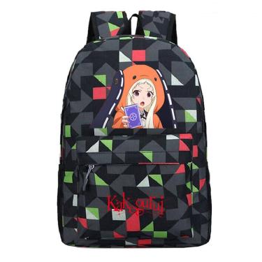 Imagem de Mochila escolar Anime Kakeguruis Kakeguruis, bolsa infantil 31x14x45cm