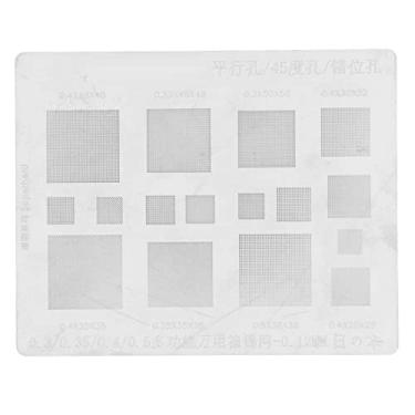 Imagem de Hyuduo Estêncil de Reballing BGA Com Vários Tamanhos, Fácil de Transportar, Posicionamento para Implantação Rápida de Estanho, Acessórios de Reparo de Chips IC Duráveis ​​e Versáteis Material de Aço Inoxidável, Adequado