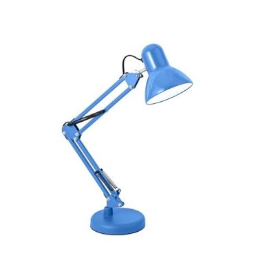 Imagem de Luminária De Mesa Articulada Office Design Pixel Clássico Soquete E27 para Estudo Trabalho e Manicure (Azul)
