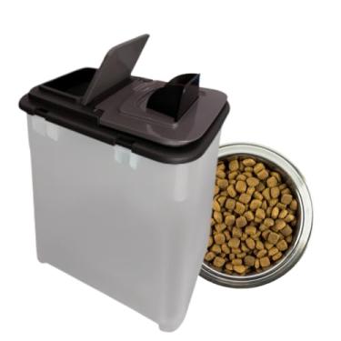 Imagem de Porta Ração 35L para Cães e Gatos com Tampa Hermética e Trava de Segurança