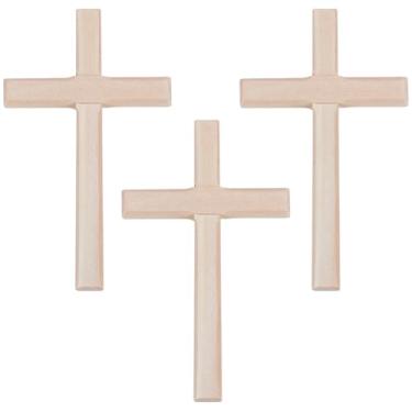 Imagem de SUNNYCLUE 4 peças cruz de madeira decoração mão segurando cruz grande bege mão oração decorativa crucifixo de madeira decoração para decoração de parede presentes Natal Páscoa festa decoração casa