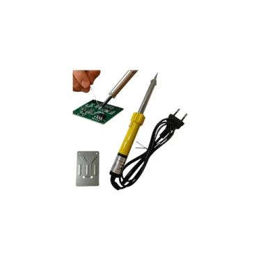 Imagem de Ferro de Solda 60W, 127V, Ponta Fina, Cabo Ergonômico, Aquecimento Rápido, 22cm, Cobre e Aço, 170g