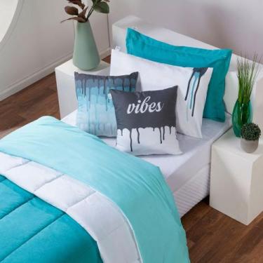 Imagem de kit edredom MACIO 7 peças SOLTEIRO, QUEEN E KING estampado - SAFIRA EN