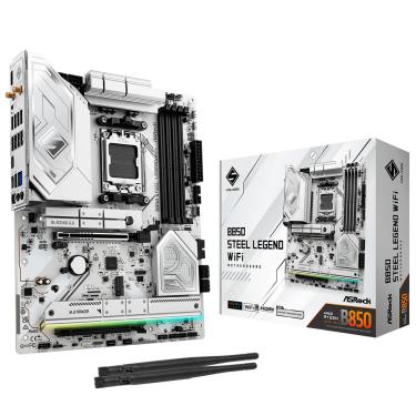 Imagem de Placa Mãe Asrock Steel Legend B850, WIFI 7, Chipset AM5, DDR5, ATX - 90-MXBQS0-A0UAYAZ