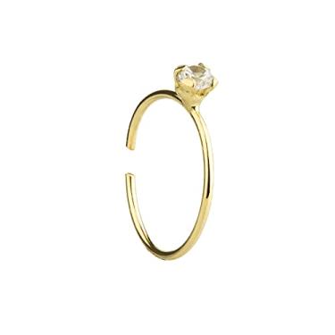 Imagem de Piercing de Nariz Argola Argolinha Ouro Zircônia 2mm
