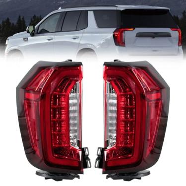 Imagem de JESYMBX Luz traseira para GMC Yukon/Yukon XL 2021-2024 Lâmpada de inversão de direção de freio traseiro 84816392 84816393 esquerda e direita