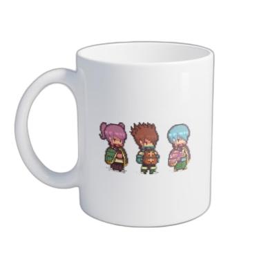 Imagem de Caneca Xícara de Café Porcelana 300ml Personagens de Videogame Pixel Art