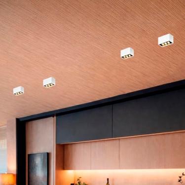 Imagem de 4 Micro Spot Downlight Sobrepor Led Branco E Preto Luz06