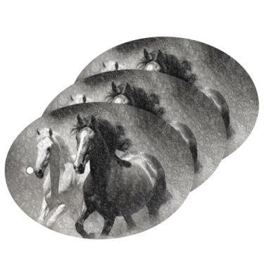 Imagem de Wassud Esponjas de lavagem de louça de polpa de madeira de cavalos galopantes, esponjas para limpeza, pratos de limpeza, panelas, panelas, esponjas que não arranham para uso doméstico, utensílios de