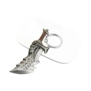 Imagem de Chaveiro God of War Ragnarok Kratos Ares Thor Mjolnir Machado Leviatha