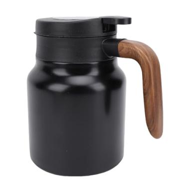 Imagem de Bewinner Jarra de café Térmica, Balão de Vácuo Isolado de Aço Inoxidável 316 de 1000 Ml, Servidor de café e Dispensador de Bebidas Com Infusor de chá para Suco de Leite, Bebida Gelada, água (Preto