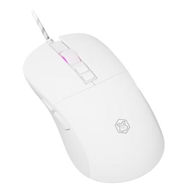 Imagem de SEUNKWANG EWEADN G309 Mouse com fio, mouse ergonômico com 7 botões para computador com 2400 DPI, 4 níveis de ajuste DPI, mouse USB óptico de escritório com cabo de 1,8 m para laptop, PC, desktop