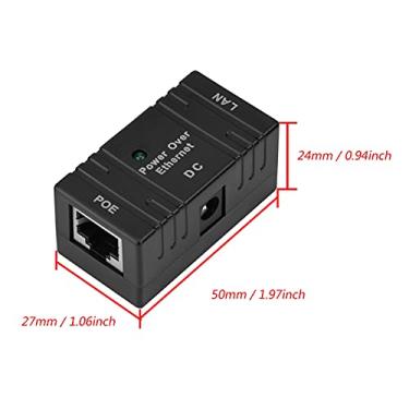 Imagem de aqxreight 2 PCS RJ45 Módulo de Fonte de Alimentação Poe Adaptador Ethernet Injetor Poe para Desempenho de Câmera IP Com Adaptador Ethernet Wa Injetor Fonte de Alimentação (Preto)