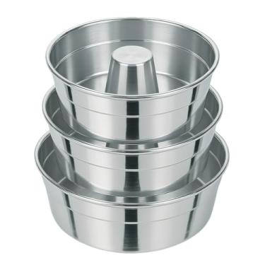 Imagem de Kit 3 Formas 18-20-22 Bolo Vulcão Pudim Padaria Redonda Aluminio (KIT Nº 18, 20, 22)