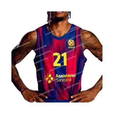 Imagem de Camiseta De Basquete Barcelona Para Adultos, Rápido Secagem, Vestuário
