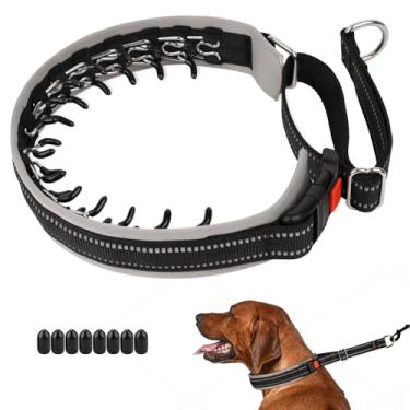 Imagem de Mayerzon Coleira para cães Martingale para puxar, coleira de caminhada patenteada sem puxão com fivela para cães médios e grandes, buldogue pitbull, pastor alemão, reflexiva, ajustável, resistente (G