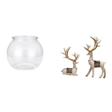 Imagem de Whtkoph Aquário Pequeno Transparente, Ornamento Doméstico Faça Você Mesmo, Vaso para Peixes, Mesa, Quarto, Escrivaninha, Sala de Estar, Decoração para Casa, E