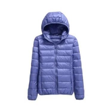 Imagem de Jaqueta Puffer Com Capuz Para Mulheres plus Size, Leve E Quente, Casac