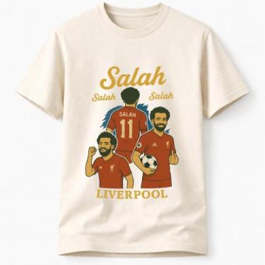 Imagem de Camiseta Masculina Estampada Futebol Europeu Algodão Premium Casual - 