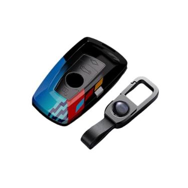 Imagem de Compatível com BMW 1 3 5 7 Série X1 X3 X4 X5 X6 F10 F20 F30 F34 F25 F31 M3 M4 E34 ABS Remoto Chave Do Carro Caso Capa Titular Chaveiro(Black Blue set)