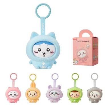Imagem de MINISO Chiikawa Pajama Party Changeable Face Blind Box - Plush-Style Keychain Charm Collectible, Single Box, Cute Anime Figure with Interchangeable Expressions for Bag & Display