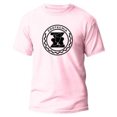 Imagem de Camiseta Básica Algodão Premium Estampa Digital Zootecnia, Rosa, P