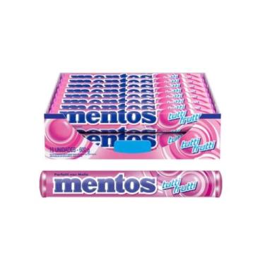 Imagem de Mentos Drops Tubo Cx 600g c/16un Escolha o Sabor, Tutti-Frutti