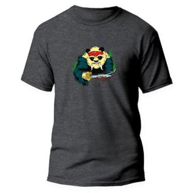 Imagem de Camiseta Básica Algodão Premium Estampa Digital Samurai Pand - Pavesi,