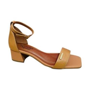 Imagem de Sandália Bottero Feminina Salto Bloco Couro Atanado - Preto-Feminino