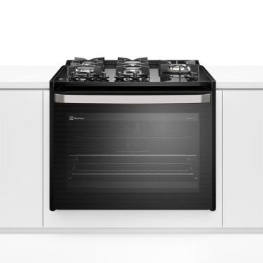 Imagem de Fogão de Embutir 5 bocas Electrolux Preto Experience com  Mesa de Vidro, Grill e PerfectCook360 (FE5EB)