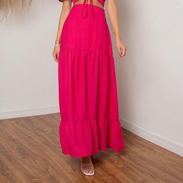 Imagem de Saia susie chiffon três marias feminino, Pink, M, 10 unidades