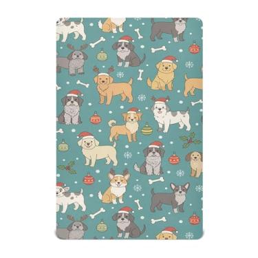 Imagem de SEHANY Lençol de berço de cachorro fofo para meninos e meninas, macio, respirável, elástico, lençol com elástico padrão para bebês de 71 x 132 cm