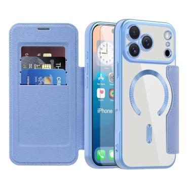 Imagem de Asuwish Capa de telefone para iPhone 17 Pro 6,3 polegadas capa carteira magnética com protetor de tela de vidro temperado flip porta-cartão de crédito bloqueio RFID acessórios para celular i Phone17