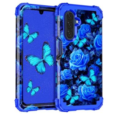 Imagem de Miqala Capa para Galaxy A17 5G, que brilha no escuro, três camadas, resistente, à prova de choque, proteção total de plástico rígido + capa protetora de silicone macio para Samsung Galaxy A17 5G de