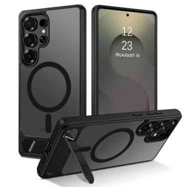 Imagem de DUEDUE Capa magnética para Samsung Galaxy S25 Ultra com suporte [compatível com Magsafe], proteção contra quedas de nível militar, capa de telefone à prova de choque para Galaxy S25 Ultra de 6,9