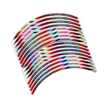 Imagem de Fita De Roda Arco-Íris De 17 Polegadas Para Estilização De Carros, Ade