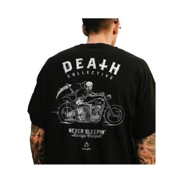 Imagem de Camiseta Masculina Oversized Gótica Harajuku Com Estampa De Caveira, M