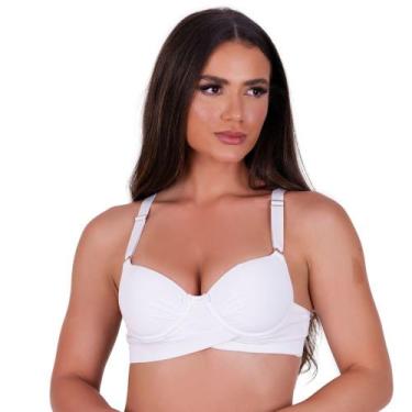 Imagem de Sutiã com Bojo Base Cruzada Alça Reforçada P ao XGG Alice - NAKA MODAS