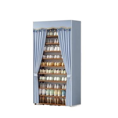 Imagem de HHHJQFAAT Sapateira para entrada da porta da frente Oxford armário de sapatos porta de casa dormitório rack de madeira maciça multicamadas sapateira armário de sapatos armazenamento para entrada (uma