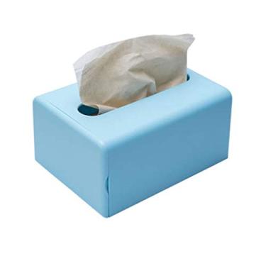 Imagem de HHHJQFAAT Suporte de caixa de lenços de papel autoadesivo portátil de parede organizador doméstico suporte de toalha de papel caixa de papel higiênico (cor: preto)