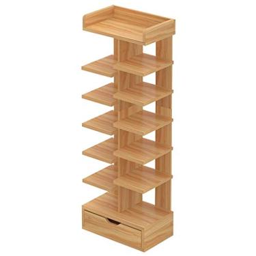 Imagem de HHHJQFAAT Sapateira de entrada, sapateira multicamadas, economiza espaço, multifunções, sapateira doméstica, armazenamento de fileira dupla, com 1 gaveta, adequado para organizador de sapatos de