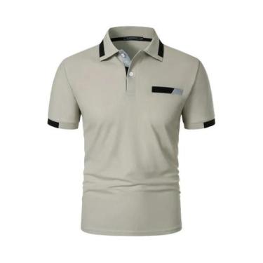 Imagem de Camisas Polo Masculinas Slim Fit De Verão, Manga Curta, Clássicas, Com
