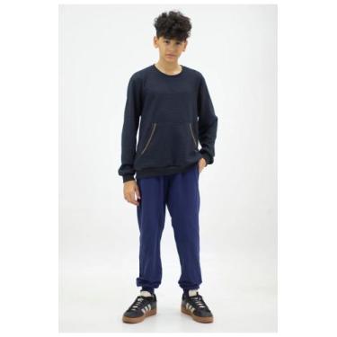 Imagem de Calça de Moletinho Teen Masculina - Nicktoia, Marinho, 16