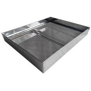 Imagem de 2 Escorredor Fritura Inox Bandeja 40x50x6cm Pastel Salgados - DAIFPRO