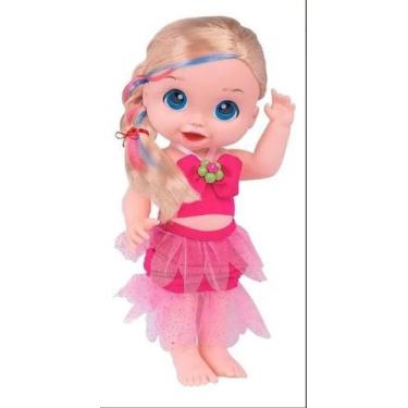 Imagem de Boneca Babys Collection Bela Sereia Rosa Super Toys