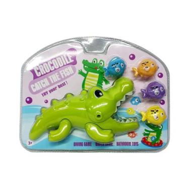 Imagem de Brinquedos De Banho Para Crianças Crocodilo Grande E Peixe Pequeno Jog