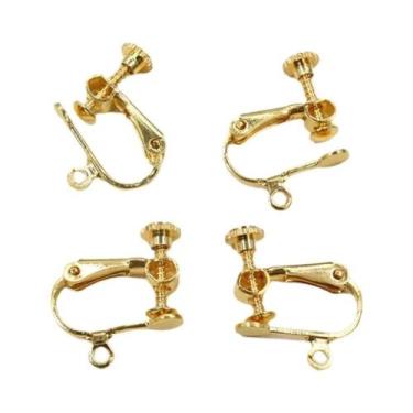 Imagem de Base De Latão Para Brincos De Pressão Com Rosca 15x13mm, 10 Peças, Par